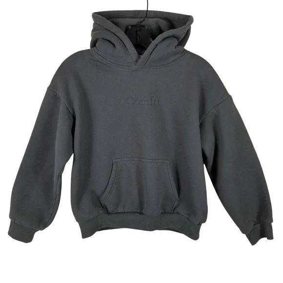 Comfrt Everyday Hoodie Dark Grey Charcoal Fleece Pullover Logo Women XL - Picture 1 of 8